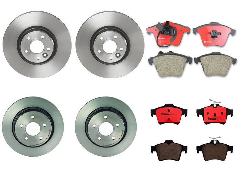 Brembo Brake Pads and Rotors Kit - Front and Rear (320mm/280mm) (Ceramic)